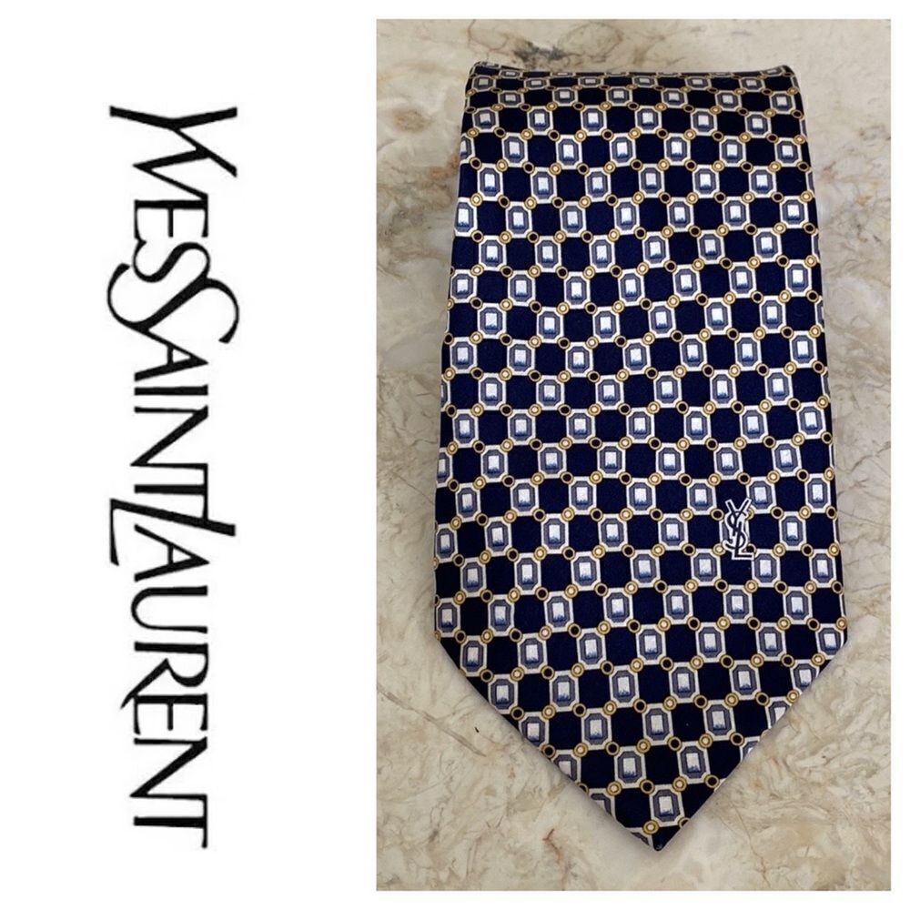 Yves Saint Laurent 100% Silk Tie